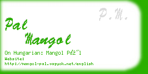 pal mangol business card